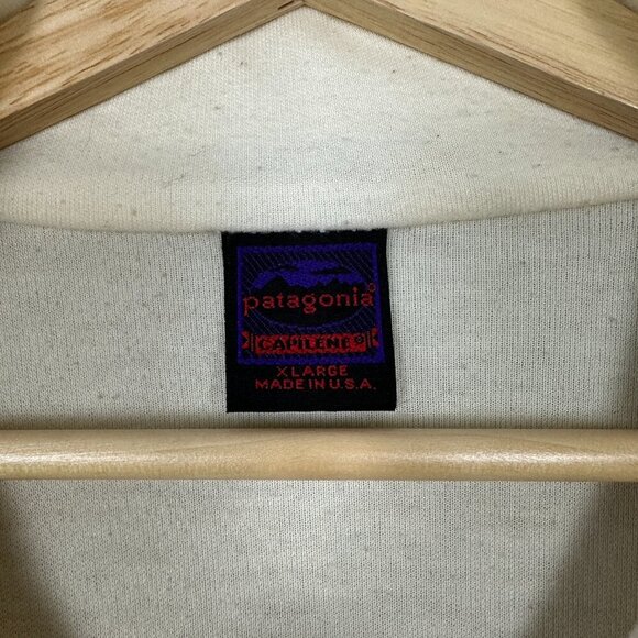 Patagonia Capilene Quarter Zip Pullover Top Cream Size XL - Picture 2 of 5